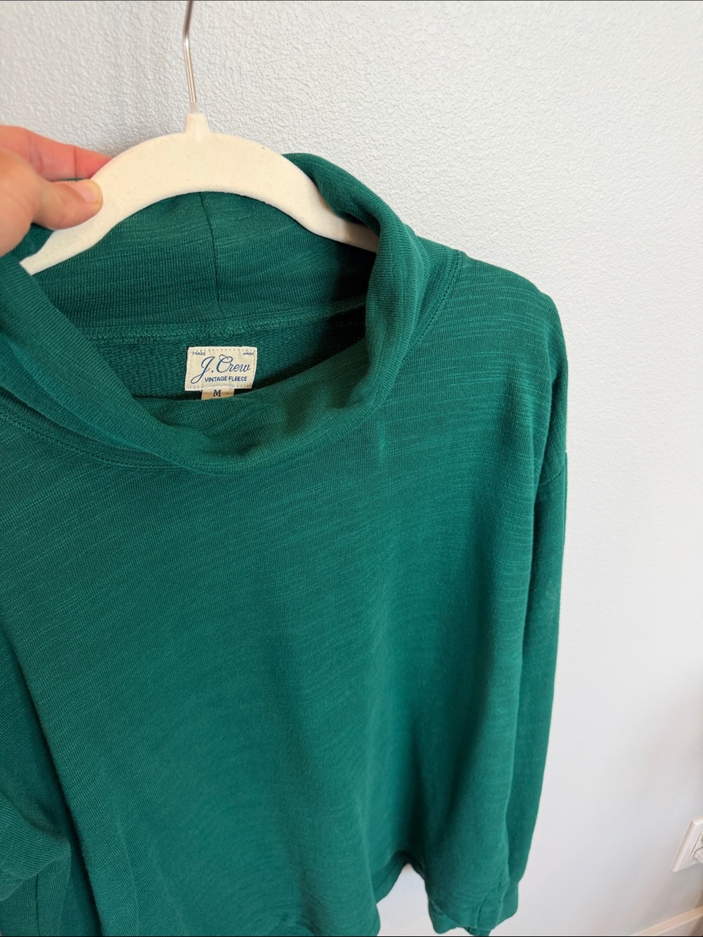 J. Crew vintage green cowl neck sweater - M
